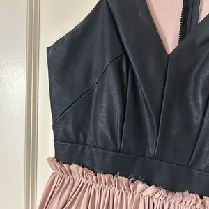 VICI Collection Pleated Leather Maxi